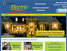 Tablet Screenshot of lakesideelectric.com